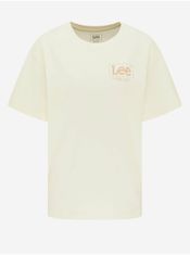 Krémové dámské tričko s potlačou Lee L