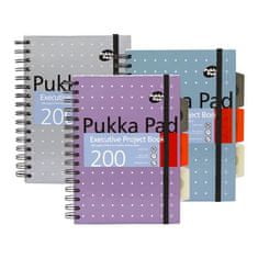 Pukka Pad Špirálový zošit "Metallic Project Book", mix farieb, A5, linajkový, 100 listov, 6336-MET