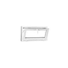 TROCAL Plastové okno | 100x50 cm (1000x500 mm) | biele | sklopné | pivničné