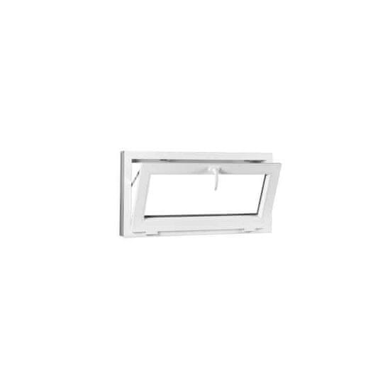 TROCAL Plastové okno | 110x60 cm (1100x600 mm) | biele | sklopné | pivničné