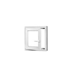 TROCAL Plastové okno | 90x90 cm (900x900 mm) | biele | otváravé aj sklopné | ľavé