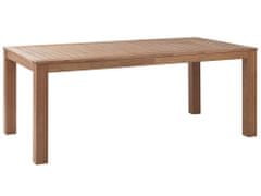 Beliani Záhradný stôl z eukalyptového dreva 190 x 105 cm svetlé drevo MONSANO
