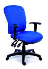 MAYAH Manažérska stolička, textilná, čierna základňa, MaYAH, "Comfort", modrá, 11191-02A BLUE