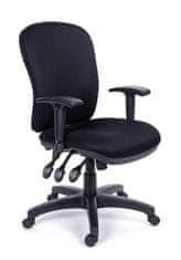 MAYAH Manažérska stolička "Super Comfort", textilná, čierna, čierna základňa, 11296-03