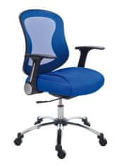MAYAH Ergonomická kancelárska stolička, sieť.textílie, sieť.opierok, chrómovaná základňa, MaYAH,"Spirit", modrá, 11461-02B BLUE