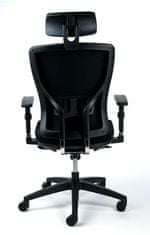 MAYAH Manažérska stolička "Greg", nastaviteľné podrúčky, textilné, čierna, čierna základňa, CM4006S BLACK