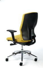 MAYAH Manažérska stolička "Sunshine", textilná, žltá, chrómovaná základňa, CM3005S YELLOW