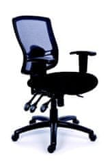 MAYAH Ergonomická kancelárska stolička, sieť.textílie, sieť.opierok, chrómovaná základňa,MaYAH,"Creative", čierna, 10892-02CA BLACK