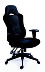 MAYAH Executive stolička, MaYAH, "Racer", čierna/sivá, 11187-01 BLACK/GRAY