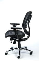 MAYAH Manažérska stolička "Flow", textilná, čierna, chrómovaná základňa, 11301-02