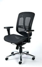 MAYAH Manažérska stolička "Flow", textilná, čierna, chrómovaná základňa, 11301-02