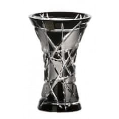 Caesar Crystal Krištáľová váza Mars, farba čierna, výška 155 mm