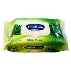 Fresh Air vlhčené obrúsky 100 ks klip Aloe Vera
