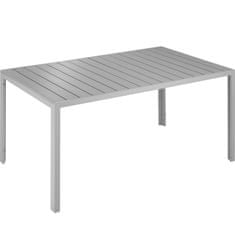tectake Záhradný stôl Bianca - strieborná/sivá