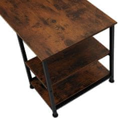 tectake Počítačový stôl Stoke 137x55x75cm - Industrial tmavé drevo