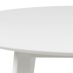 Design Scandinavia Jedálenský stôl Roxby, 105 cm, biela