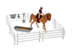 Mikro Trading Kôň s jazdcom 13 cm s príslušenstvom v krabici