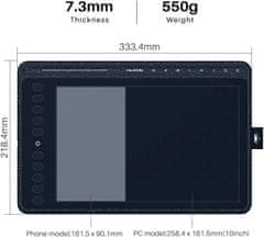 Huion HS611 šedý, grafický tablet