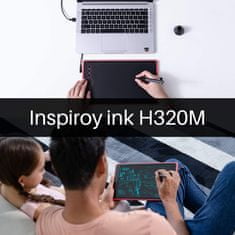 Huion Inspiroy Ink H320M červený, grafický tablet