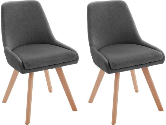 Danish Style Jedálenská stolička Rafal (Súprava 2 ks), antracitová