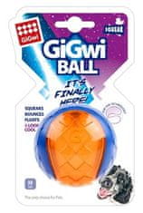 GiGwi Hračka pes Ball loptička M transparentné modro / oran