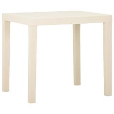 Vidaxl Záhradný stôl biely 79x65x72 cm plast