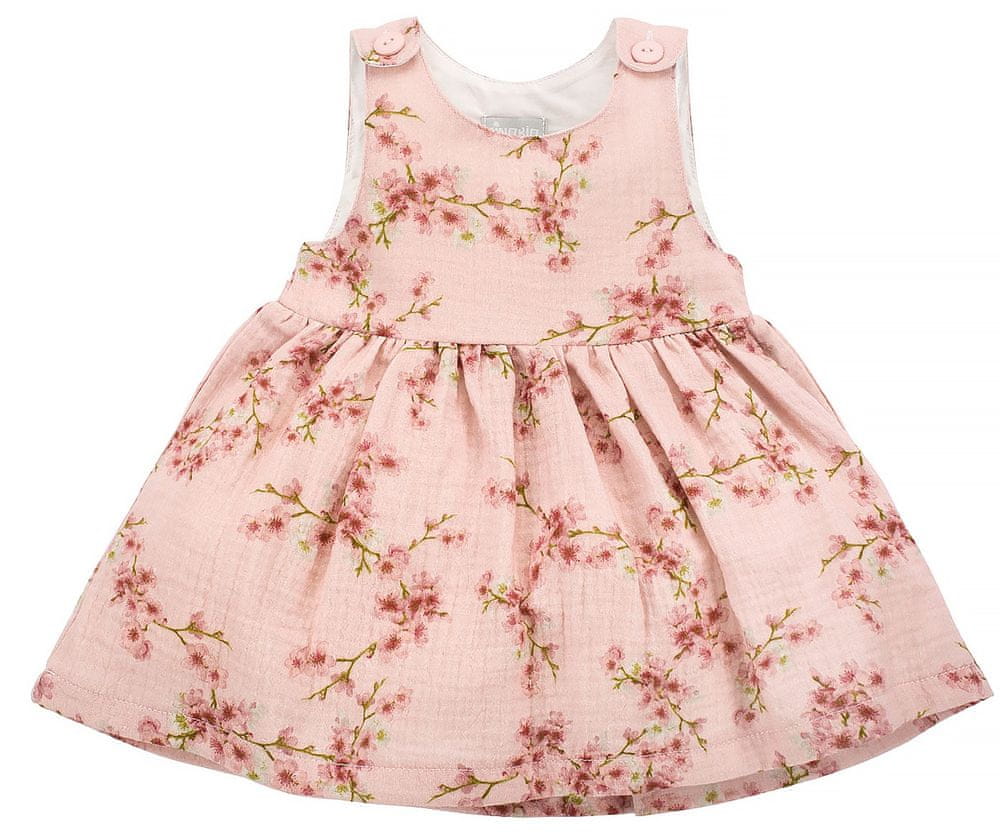 PINOKIO dievčenské šaty z organickej bavlny Summer Mood 1-02-2201-750, ružová, 74