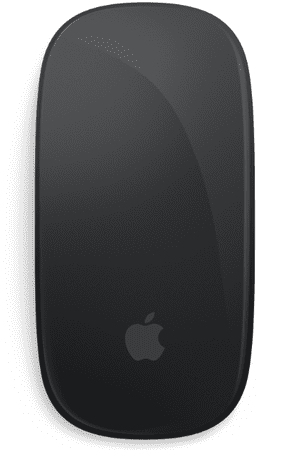 bezdrôtová myš elegantná čierna prevedenie ergonomická Apple Magic Mouse 2022 čierna MMMQ3ZM/A bezdrôtové pripojenie optický senzor rozlíšenie 1300 DPI citlivosť kancelária home office