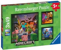 Ravensburger Puzzle Minecraft Biomes 3x49 dielikov