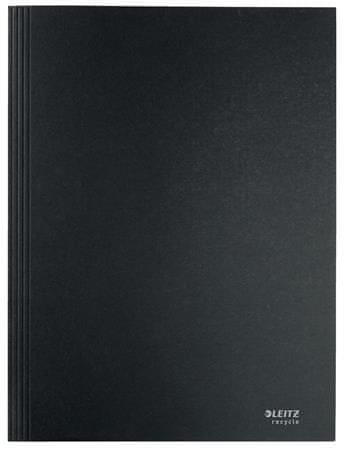 LEITZ Spisové dosky "Recycle", čierna, recyklovaný kartón, A4, 39060095