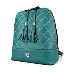 VegaLM Dámsky kožený ruksak z prírodnej kože v tmavo zelenej farbe