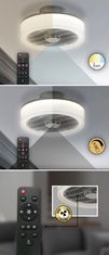 Rabalux Stropné svietidlo s ventilátorom 6857 Dalfon Stmievateľné LED/30W/230V + DO 3000-6000K