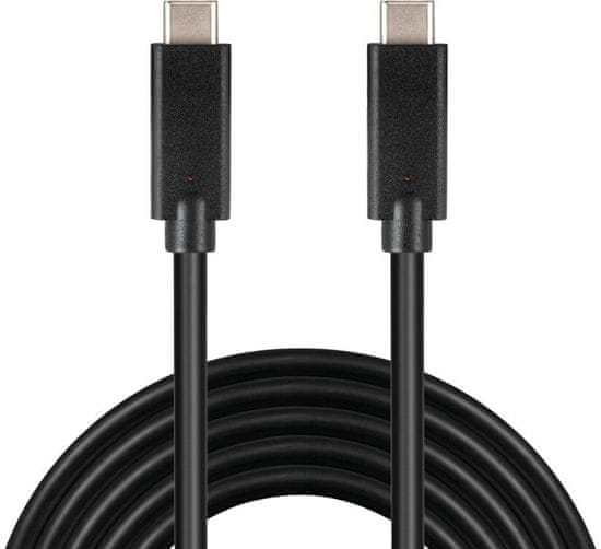PremiumCord USB-C kábel ( USB 3.1 generation 2, 3A, 10Gbit/s ) 3m, čierna
