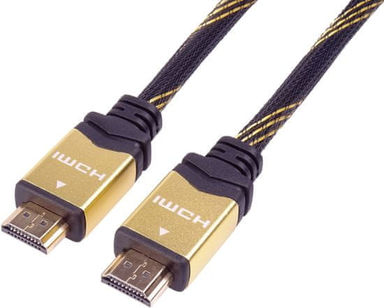 PremiumCord GOLD HDMI High Speed + Ethernet kábel, zlacené konektory, 1,5m