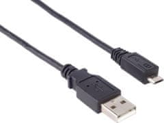 PremiumCord kábel micro USB 2.0, A-B 0,75m kábel navržený pro rychlé nabíjení