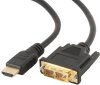 Gembird CABLEXPERT kábel HDMI-DVI 3m, 1.3, M/M stíněný, zlacené kontakty