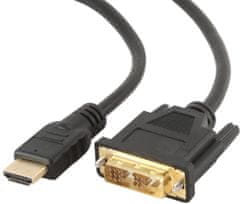 Gembird CABLEXPERT kábel HDMI-DVI 0,5m, 1.3, M/M stíněný, zlacené kontakty