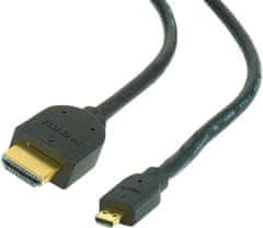 Gembird CABLEXPERT kábel HDMI-HDMI micro 1,8m, 1.3, M/M stíněný, zlacené kontakty, čierna