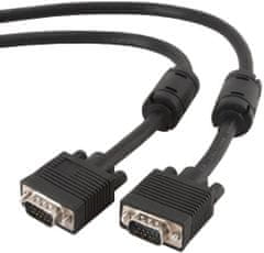 Gembird CABLEXPERT kábel propojovací k monitoru 15M/15M VGA 20m stíněný extra, ferrity, čierna