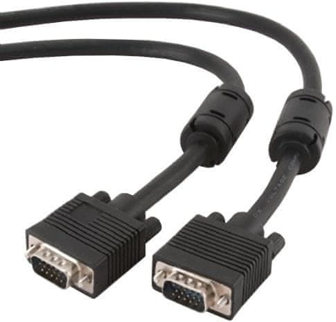 Gembird CABLEXPERT kábel 15M/15M VGA 1,8m stíněný extra, ferrity, čierna