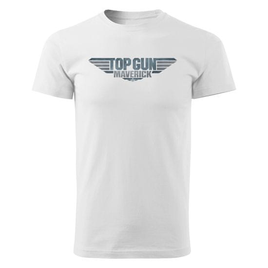 Grooters Pánske tričko Top Gun: Maverick - Logo, biele Veľkosť: XS