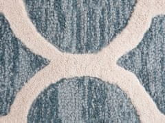 Beliani Bavlnený koberec 140 x 200 cm modrý YALOVA