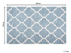 Beliani Bavlnený koberec 140 x 200 cm modrý YALOVA