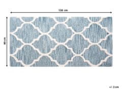 Beliani Bavlnený koberec 80 x 150 cm modrý YALOVA