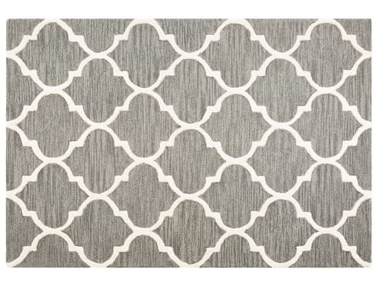 Beliani Bavlnený koberec 140 x 200 cm sivý YALOVA