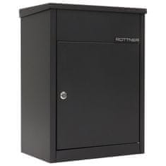 Rottner Parcel Keeper 500 schránka na balíky čierna | Cylindrický zámok | 38 x 53.5 x 25 cm