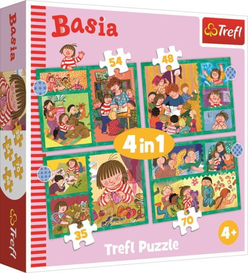 Trefl Puzzle Basia 4v1 (35,48,54,70 dielikov)