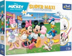 Trefl Obojstranné puzzle Mickey Mouse na púti SUPER MAXI 24 dielikov