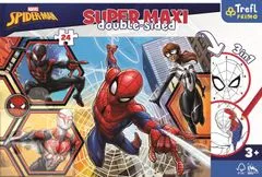 Trefl Obojstranné puzzle Spiderman ide do akcie SUPER MAXI 24 dielikov