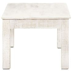 Vidaxl Konferenčný stolík, biely, 110 x 60 x 45 cm, mangové masívne drevo